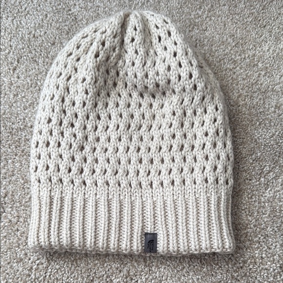 The North Face Cream Knit Beanie - Picture 1 of 2